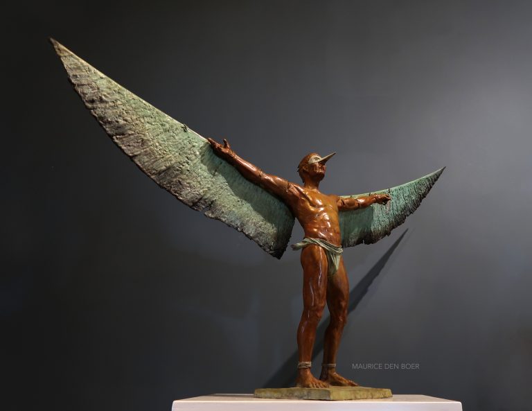 Bronzen beeld Icarus