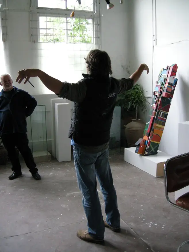 Maurice Den Boer in his studio in Rotterdam